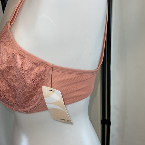 Lively Underwire Lace Bra Shell Pink Size 36DD NWT - Picture 3 of 17